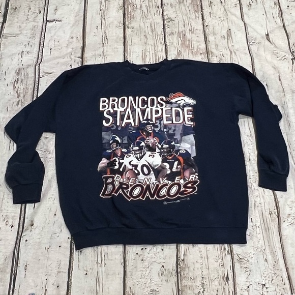 Vintage Denver Broncos NFL Football Super Bowl 1990s Crewneck Sweatshirt - Picture 1 of 5